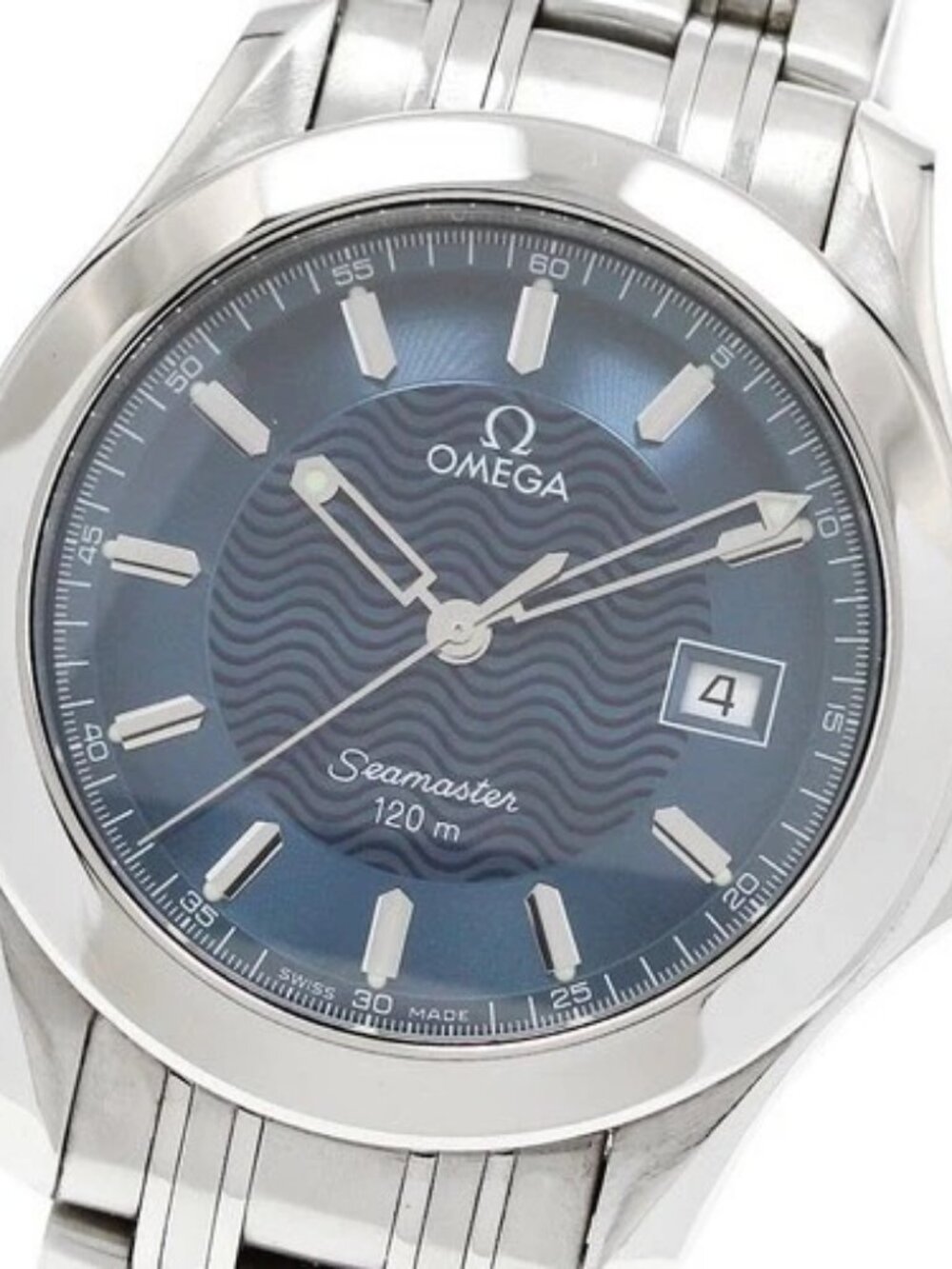 OMEGA Seamaster120 2511.81 Date Navy Dial Quartz Men's Watch_961201
